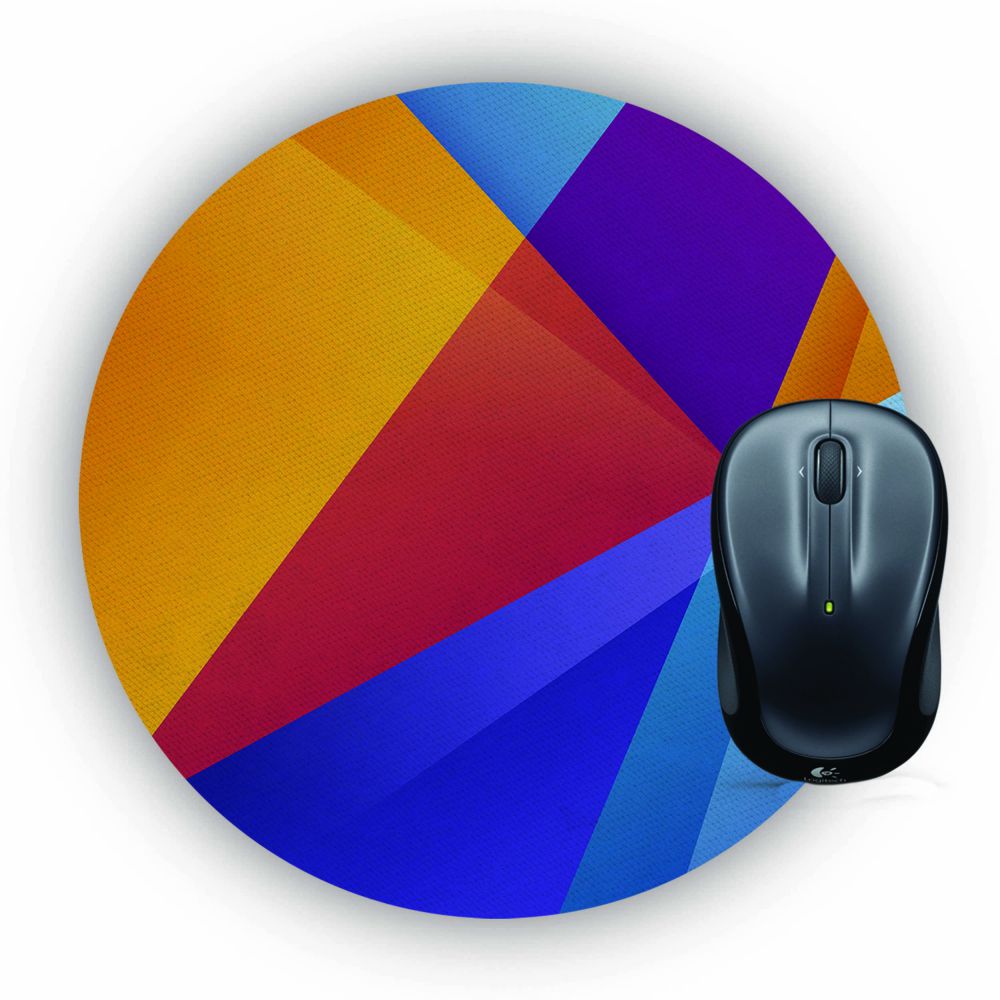 Colours Pattern Mouse Pad (Round)