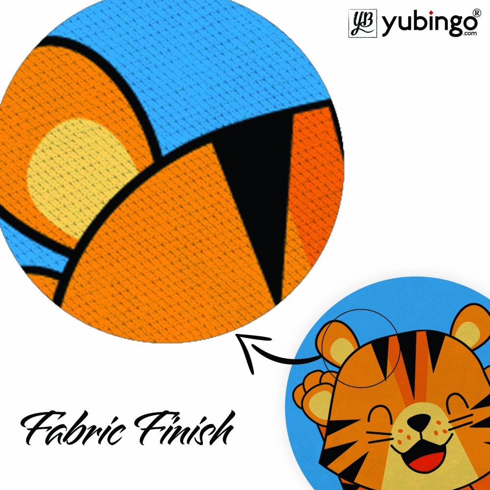 Comic Tiger Cub Mouse Pad (Round)-Image3