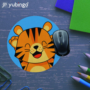 Comic Tiger Cub Mouse Pad (Round)-Image5