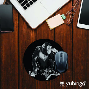 Cool Chimp Mouse Pad (Round)-Image2