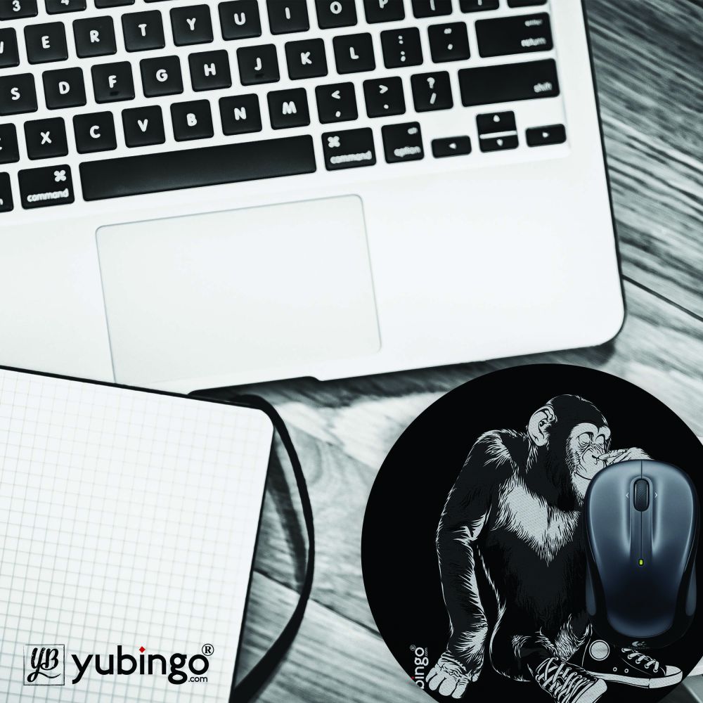 Cool Chimp Mouse Pad (Round)-Image4