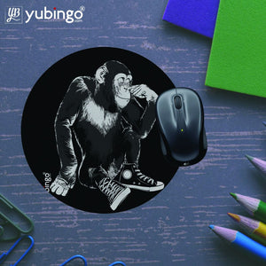 Cool Chimp Mouse Pad (Round)-Image5