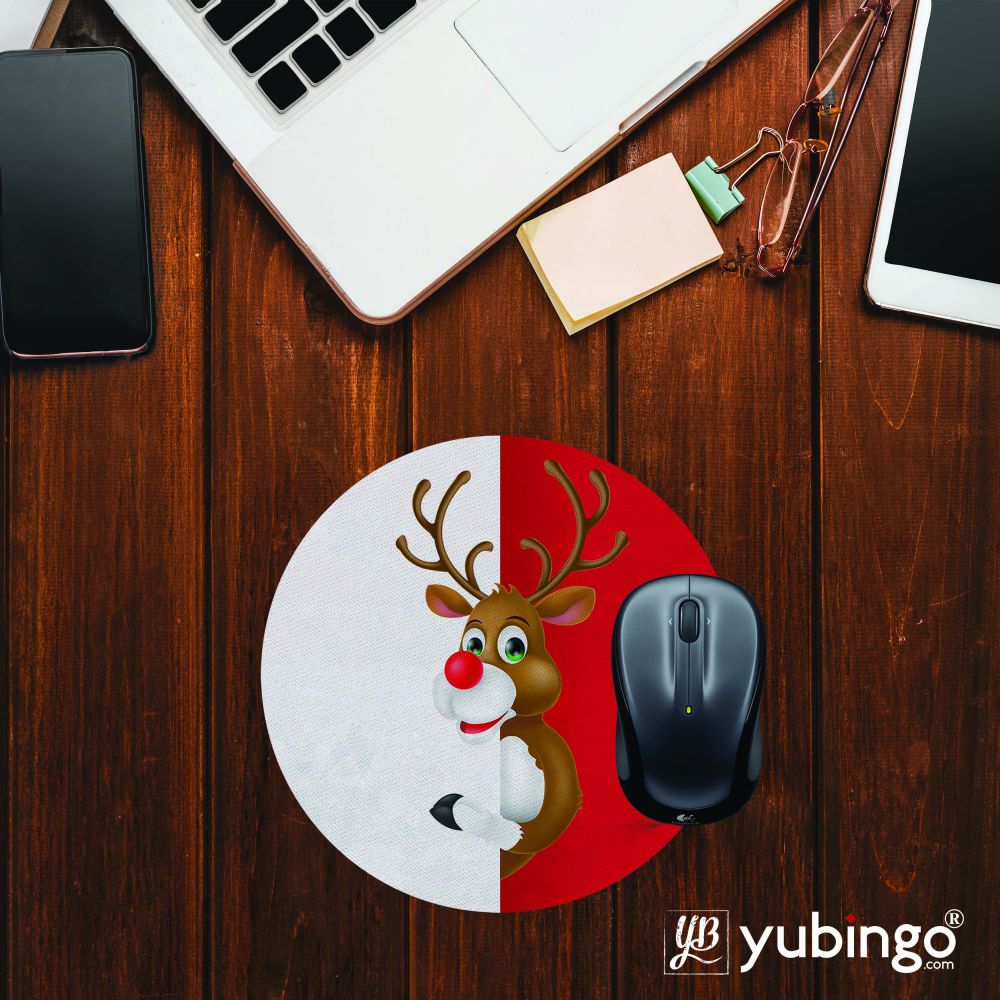 Cool Christmas Mouse Pad (Round)-Image2
