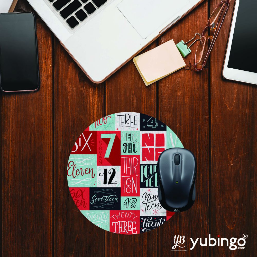 Counting Mouse Pad (Round)