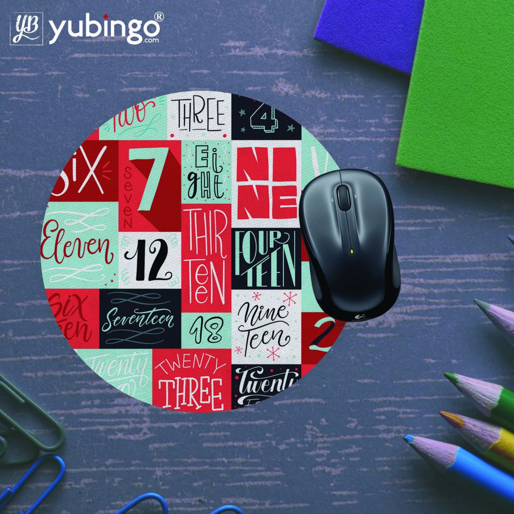 Counting Mouse Pad (Round)-Image5