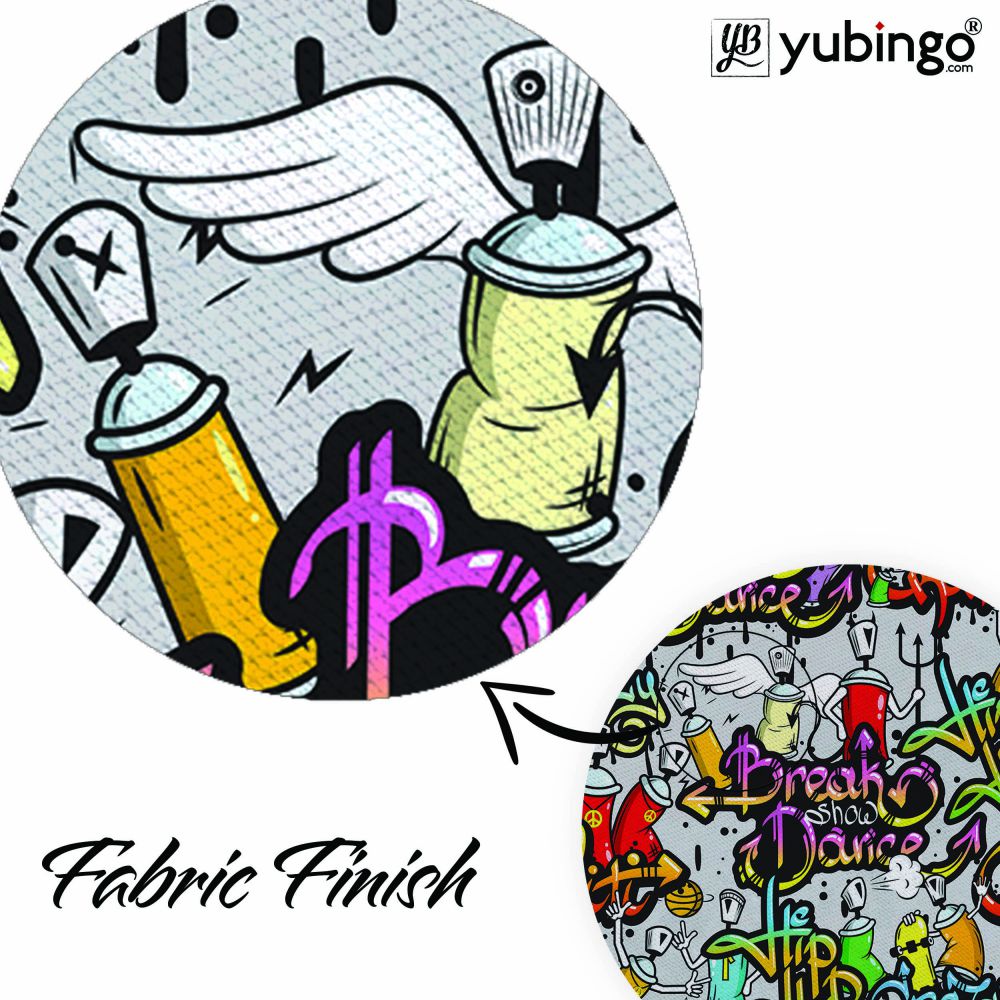 Crazy Graffiti Mouse Pad (Round)-Image3