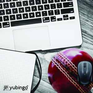 Cricket Ball Mouse Pad (Round)-Image4