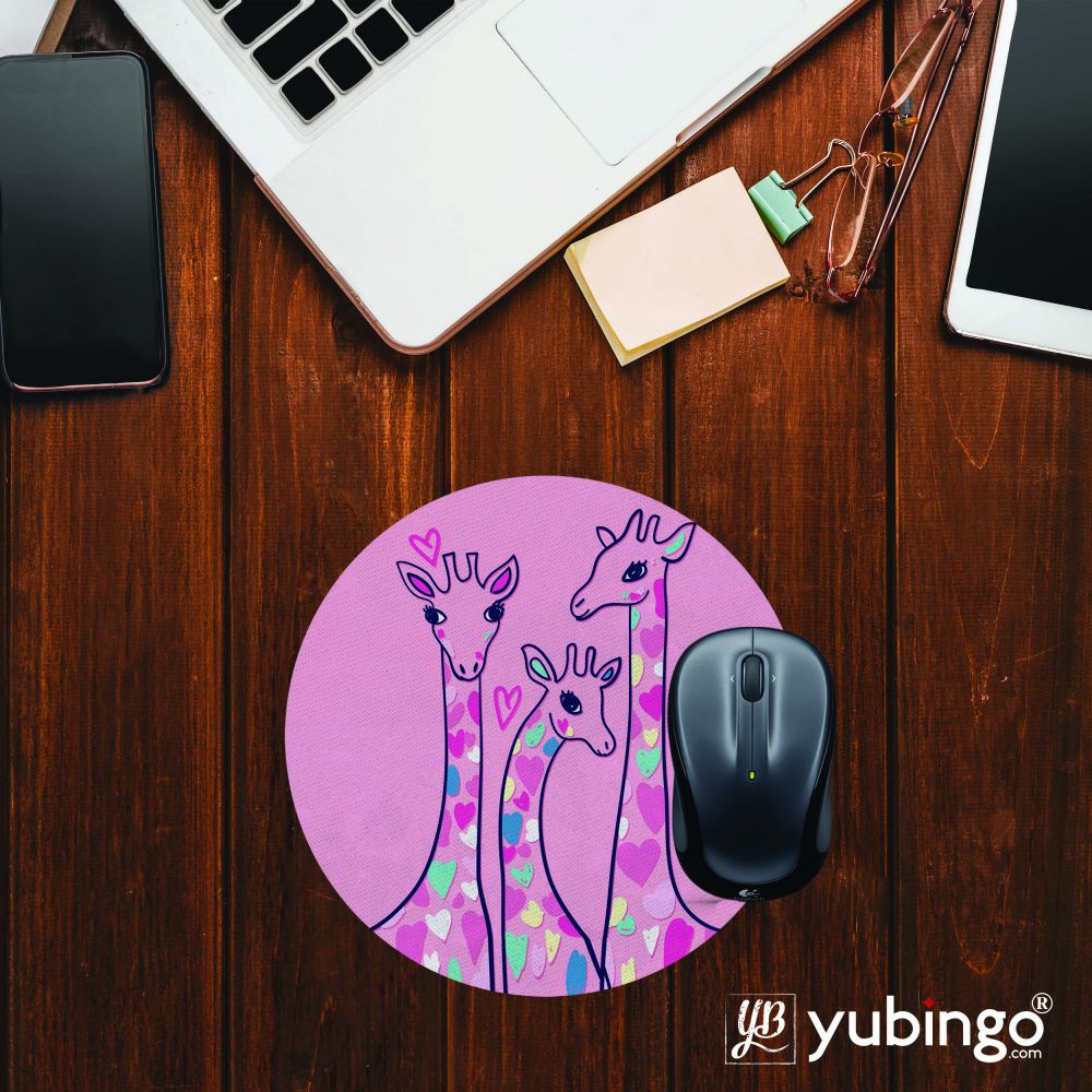 Cute Animals Mouse Pad (Round)