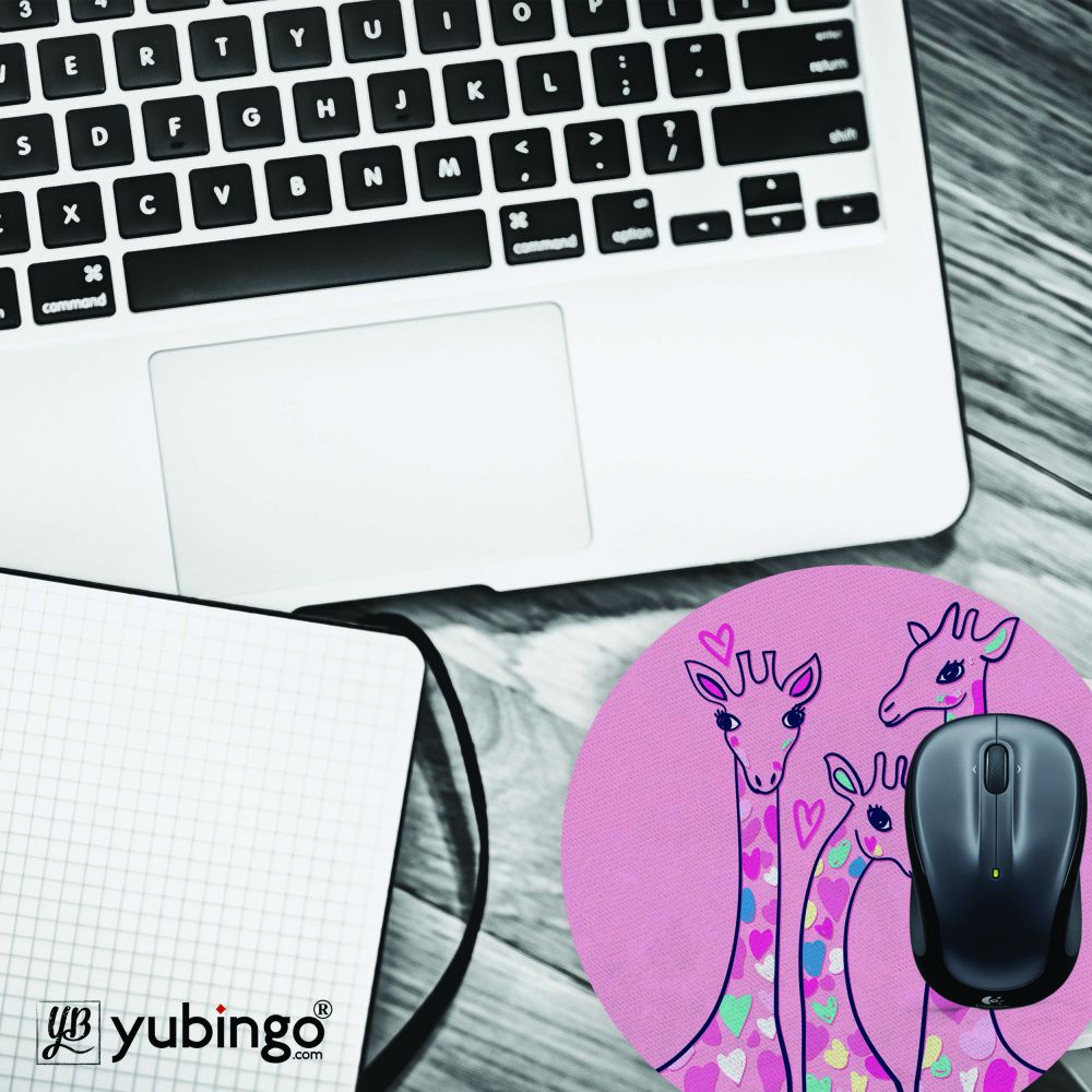 Cute Animals Mouse Pad (Round)-Image4