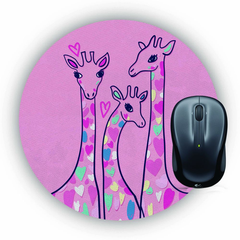 Cute Animals Mouse Pad (Round)