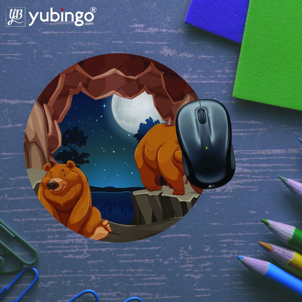 Cute Beer Mouse Pad (Round)-Image5