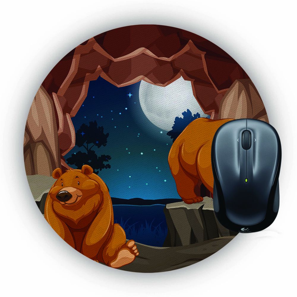 Cute Beer Mouse Pad (Round)