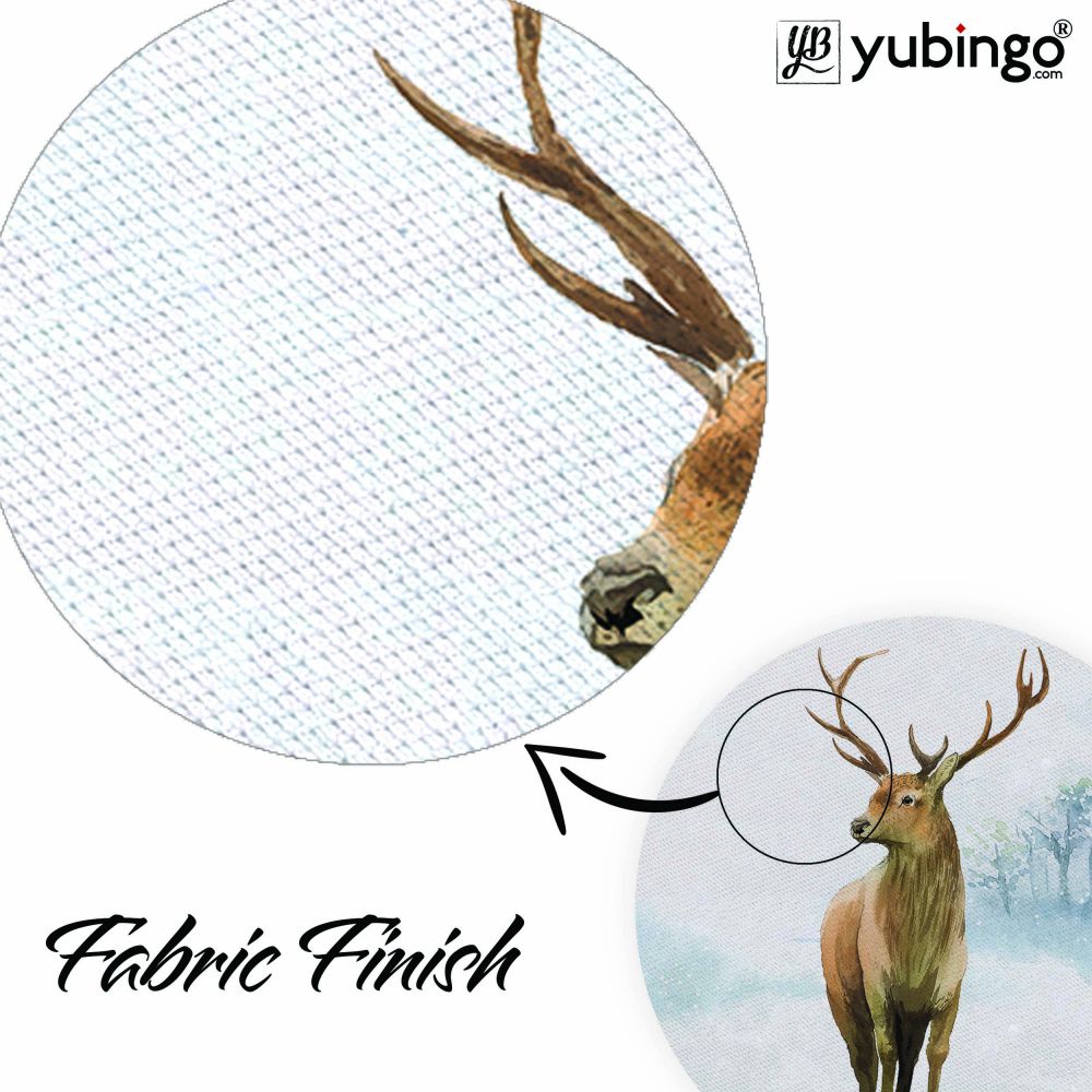 Cute Deer Mouse Pad (Round)-Image3