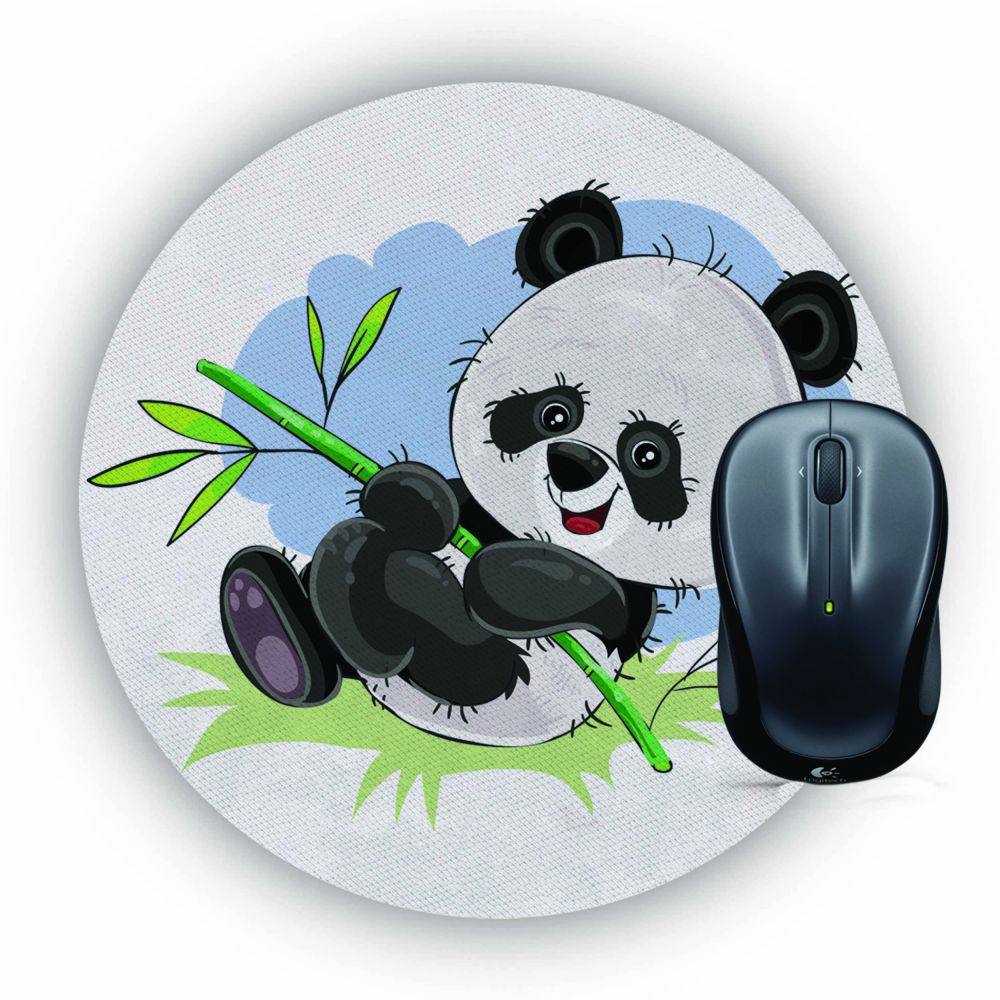 Cute Lovelu Panda Mouse Pad (Round)