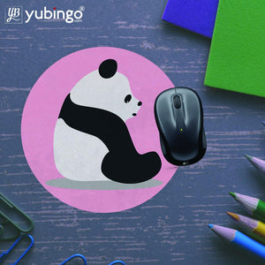Cute Panda Mouse Pad (Round)-Image5