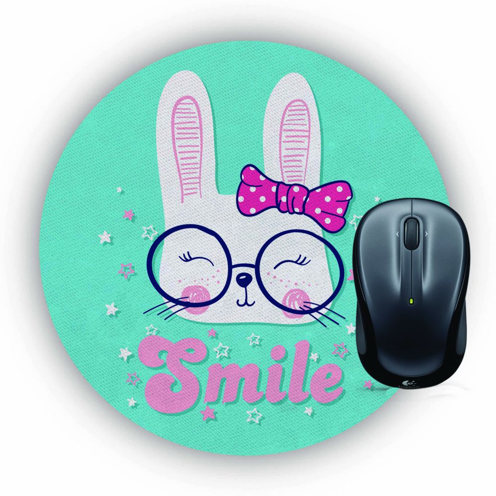 Cute Smile Mouse Pad (Round)