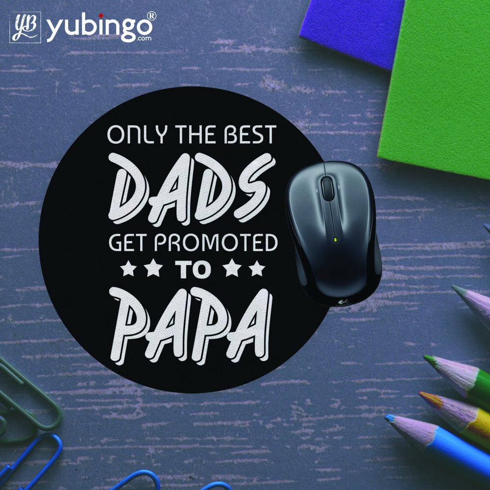 Dad and Papa Mouse Pad (Round)-Image5