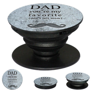 Dad You're my Favourite Mobile Grip Stand (Black)-Image2