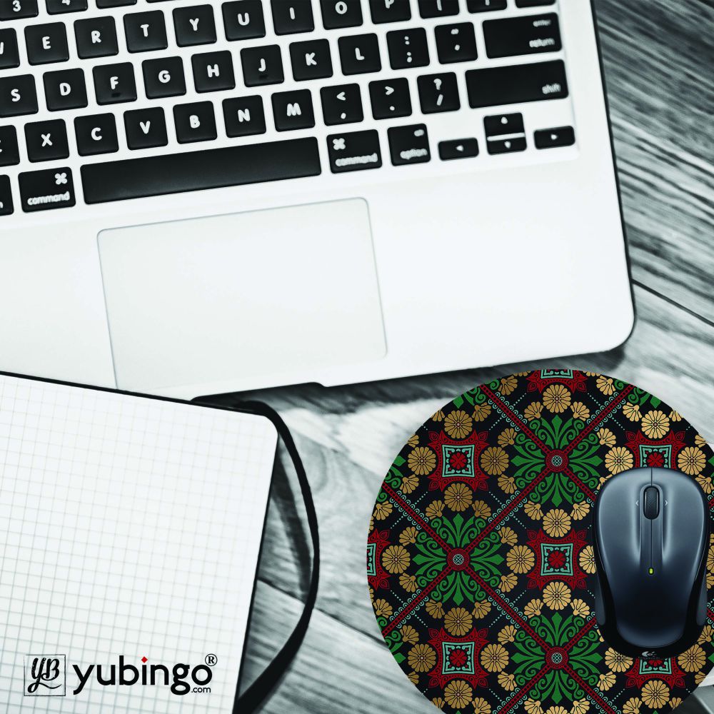 Designer Pattern Mouse Pad (Round)-Image4
