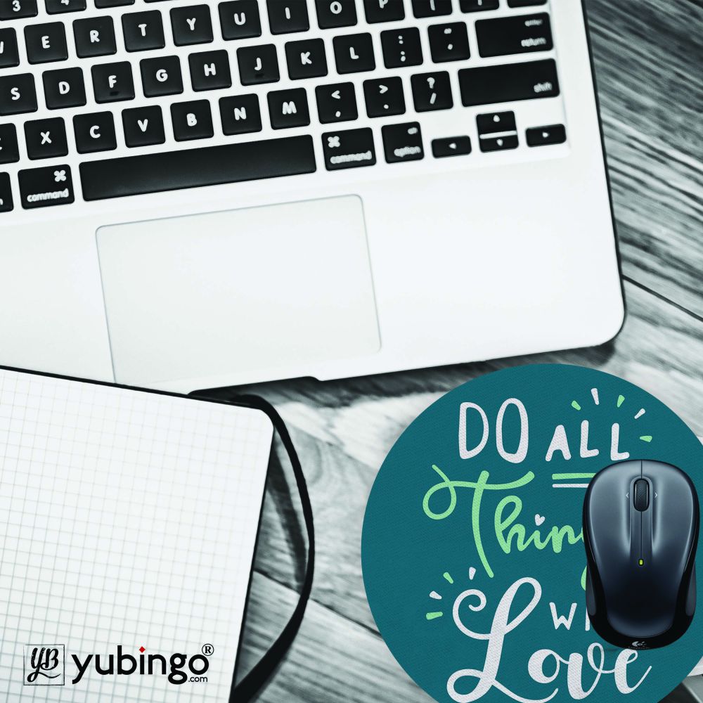 Do With Love Mouse Pad (Round)-Image4
