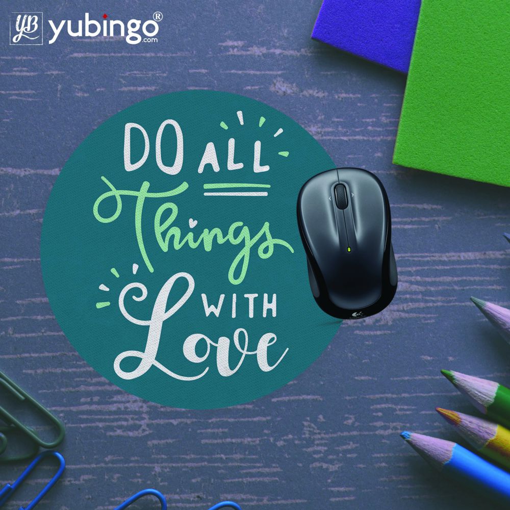 Do With Love Mouse Pad (Round)-Image5