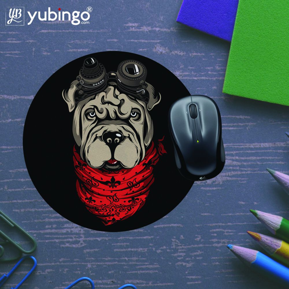 Dog Punk Mouse Pad (Round)-Image5