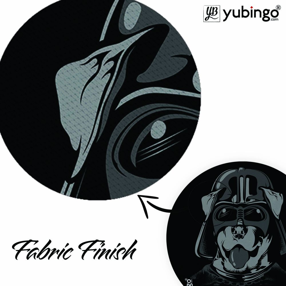 Dog Vader Mouse Pad (Round)-Image3
