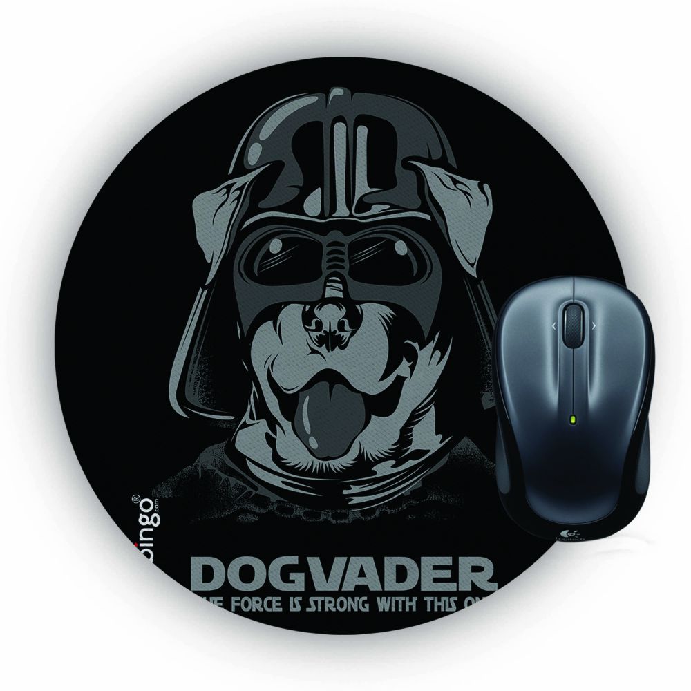 Dog Vader Mouse Pad (Round)