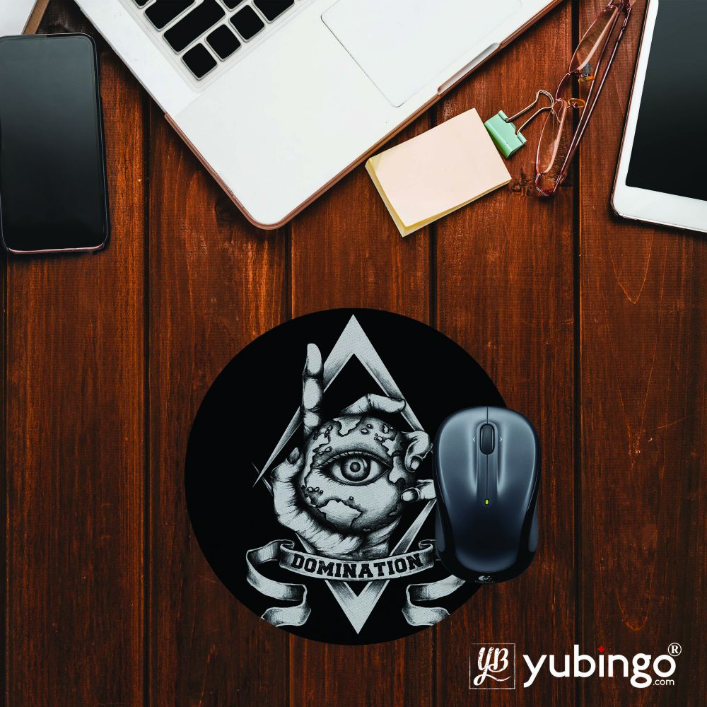 Domination Mouse Pad (Round)-Image2