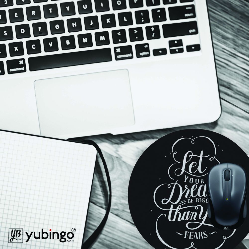 Dream Bigger Mouse Pad (Round)-Image4