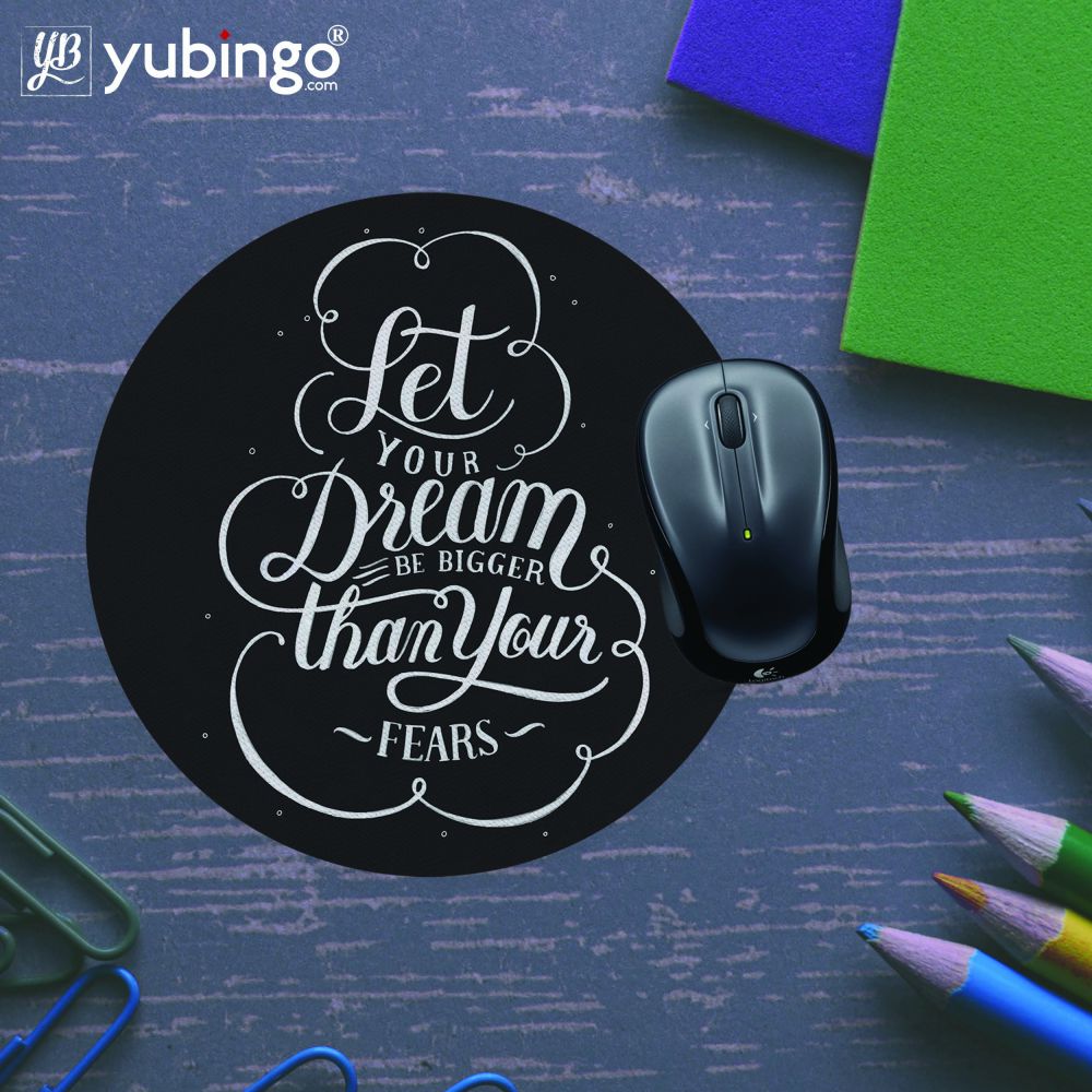 Dream Bigger Mouse Pad (Round)-Image5