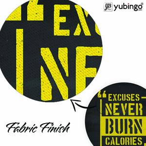 Excuses Never Burn Calories Mouse Pad (Round)-Image3