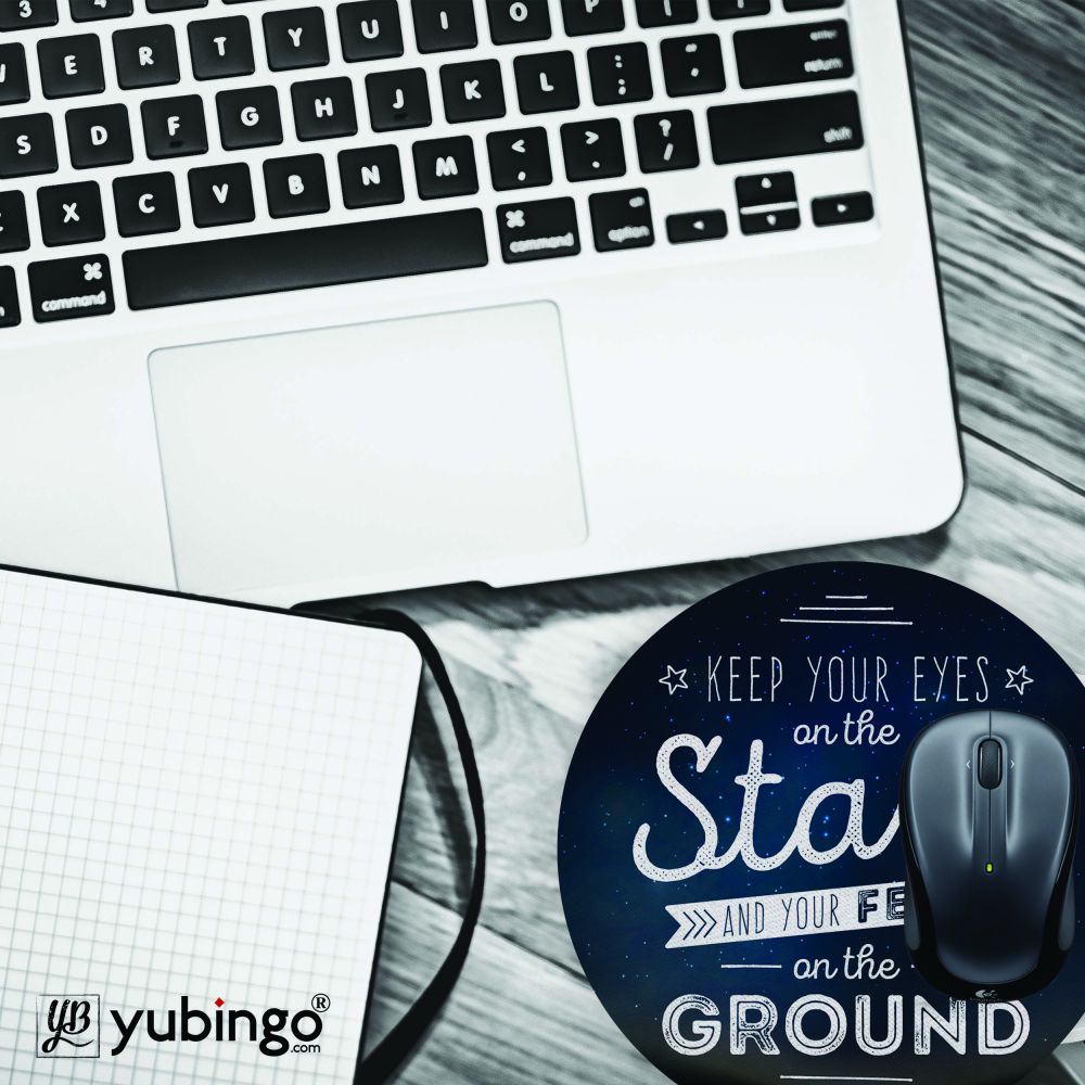 Eyes on Stars Mouse Pad (Round)-Image4
