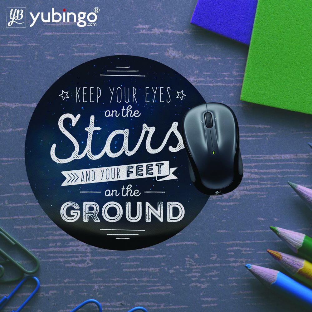 Eyes on Stars Mouse Pad (Round)-Image5