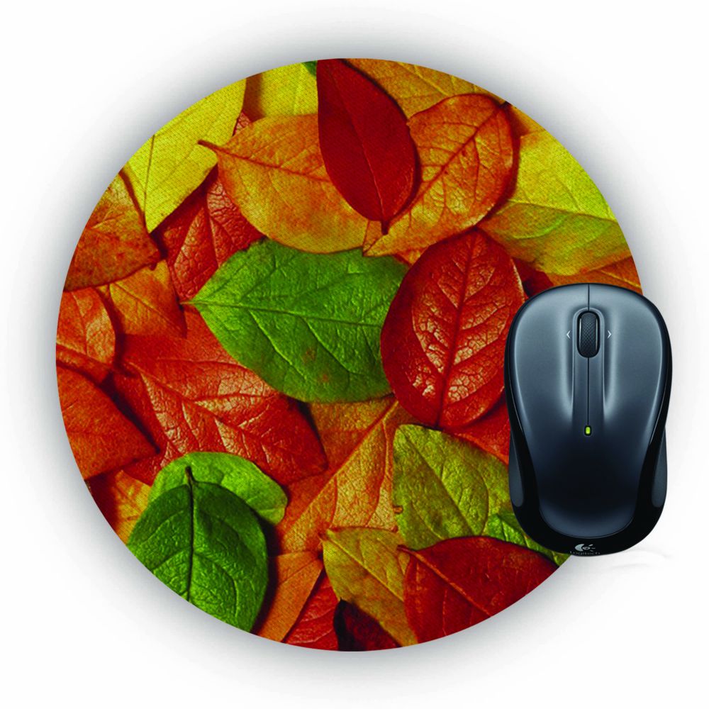 Fallen Leaves Mouse Pad (Round)