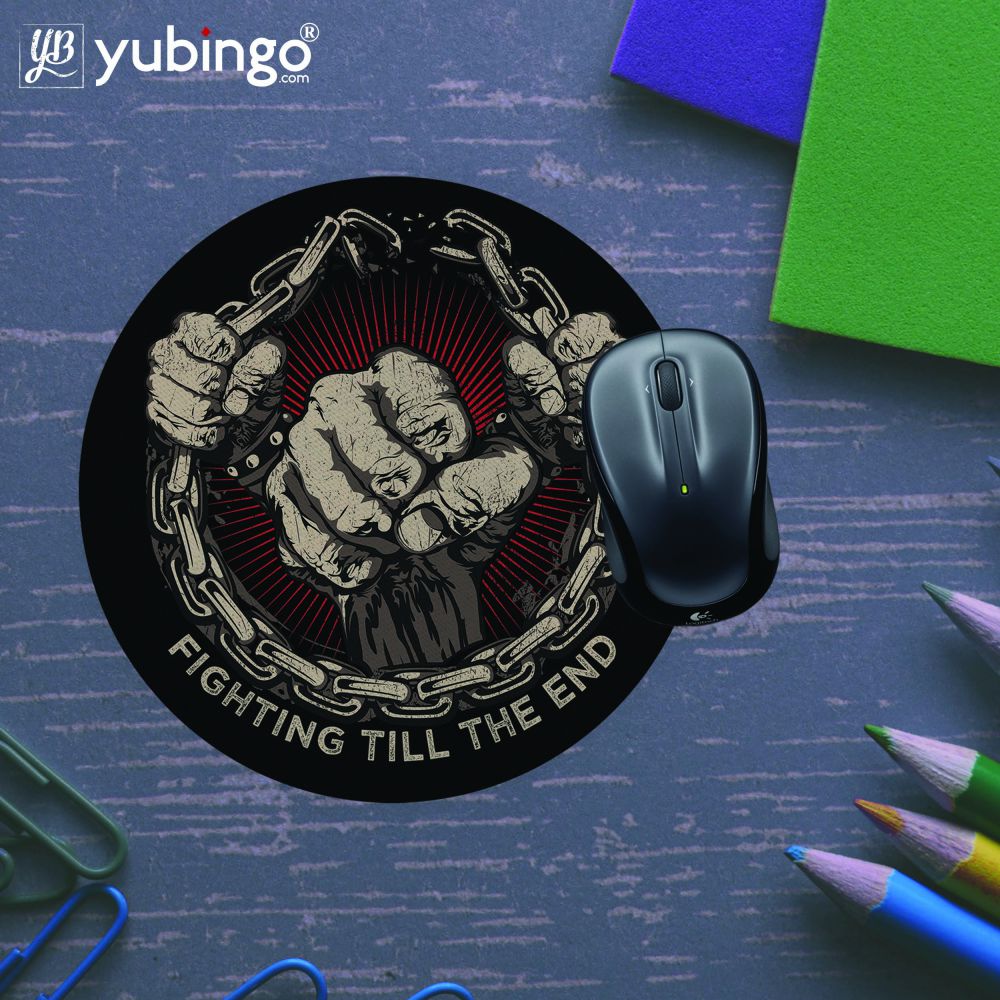 Fighting Till The End Mouse Pad (Round)-Image5