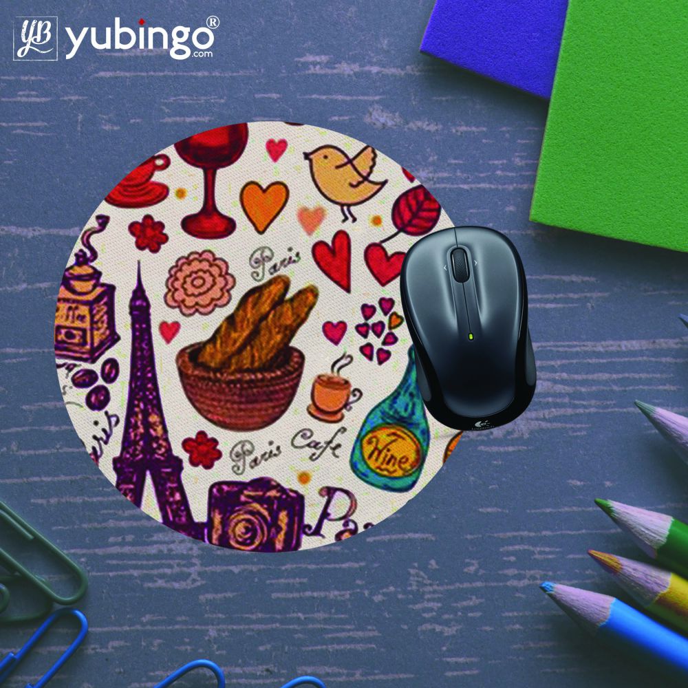 French Delight Mouse Pad (Round)-Image5