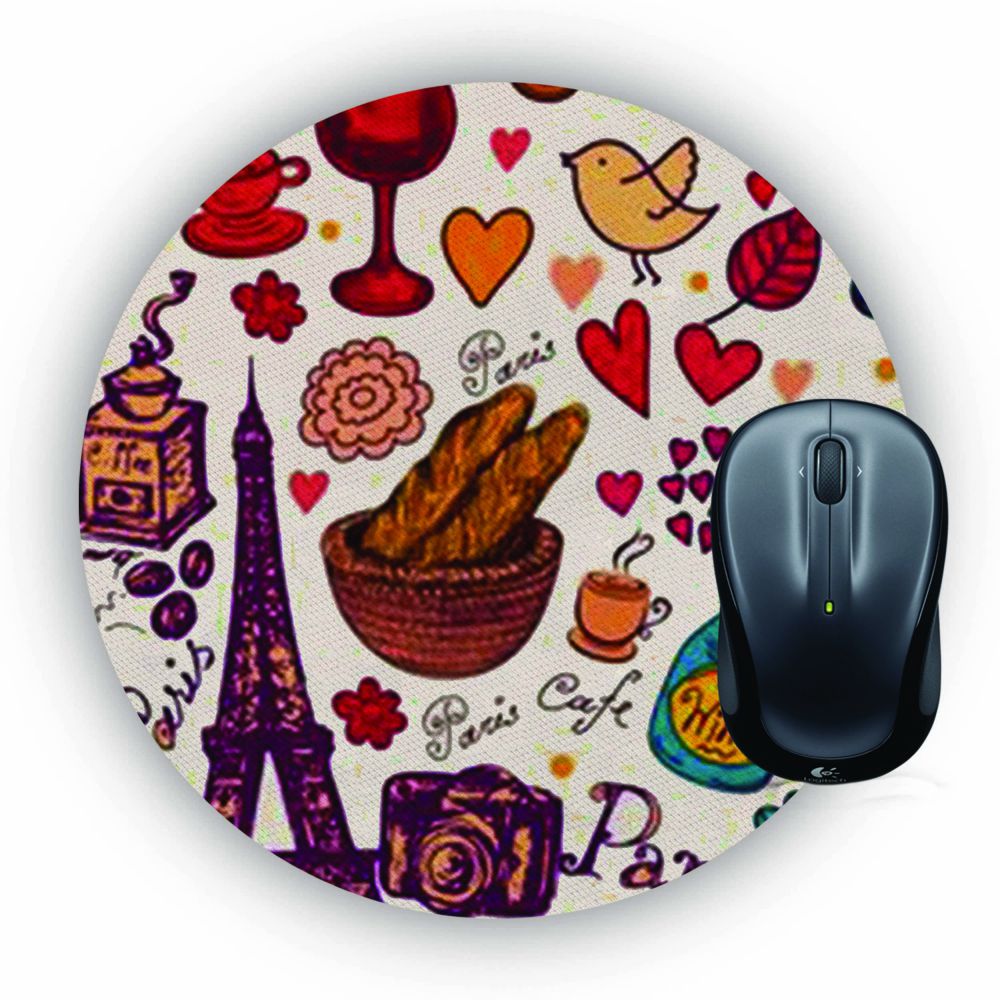 French Delight Mouse Pad (Round)