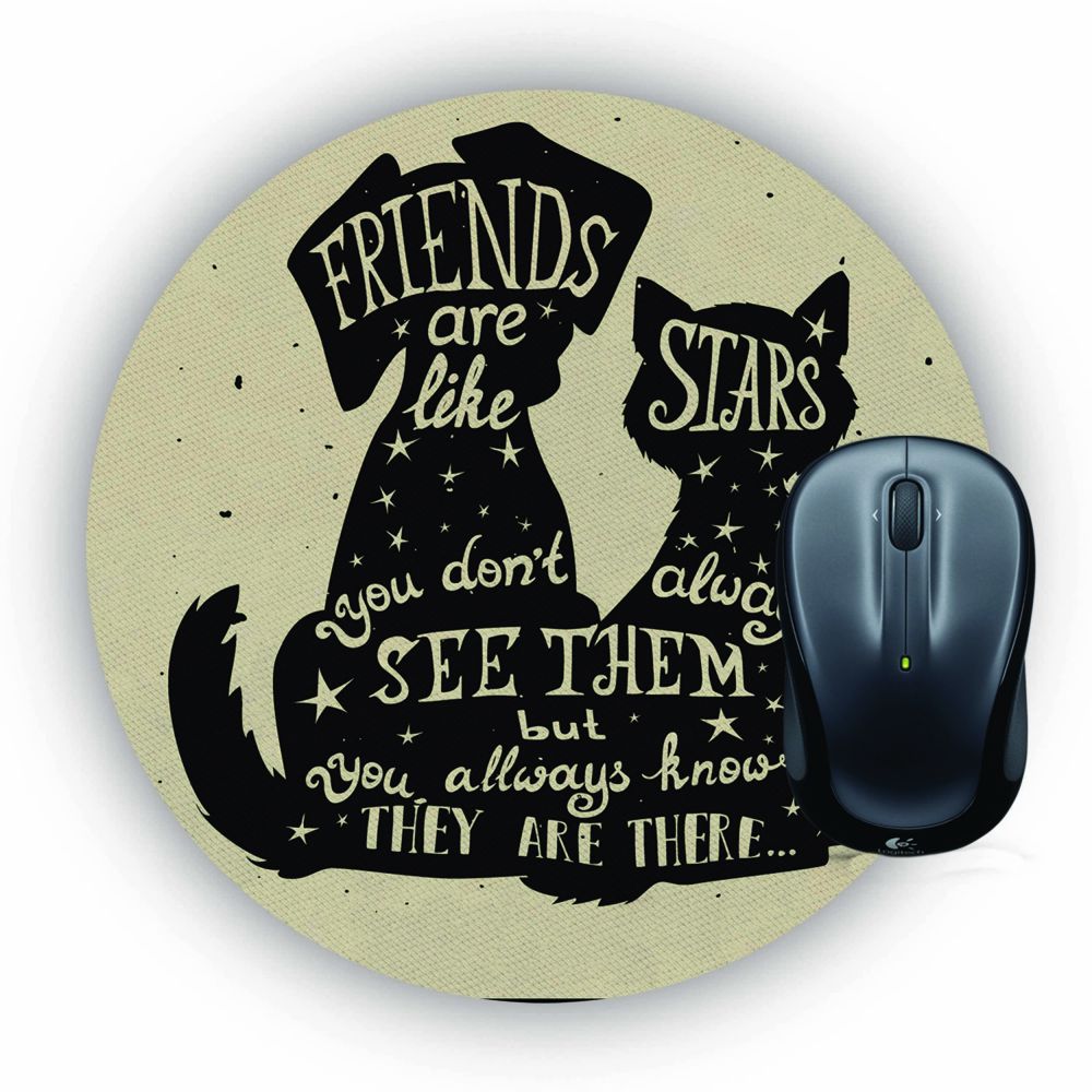 Friends are Like Star Mouse Pad (Round)