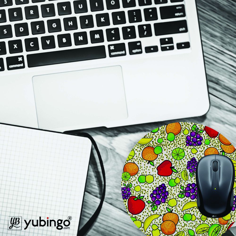Fruits Pattern Mouse Pad (Round)-Image4