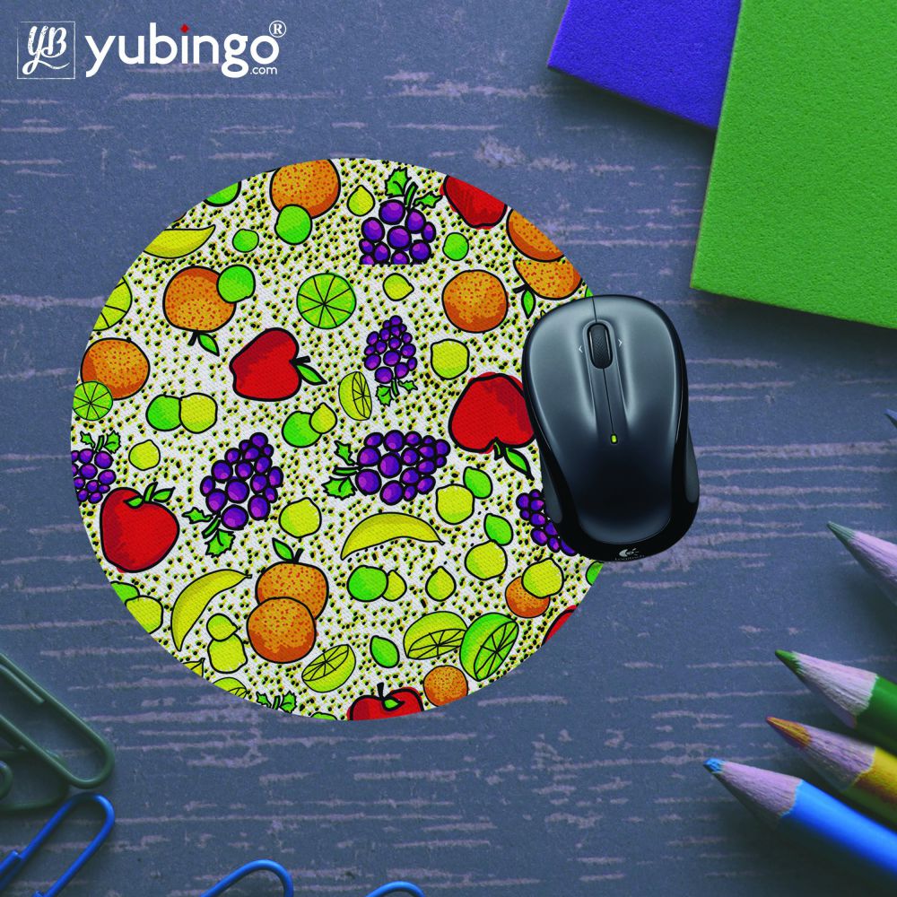 Fruits Pattern Mouse Pad (Round)-Image5