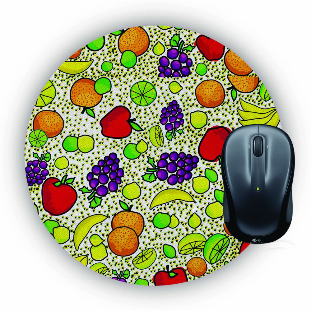 Fruits Pattern Mouse Pad (Round)