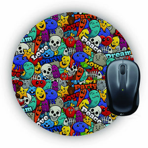 Funny Pattern Mouse Pad (Round)
