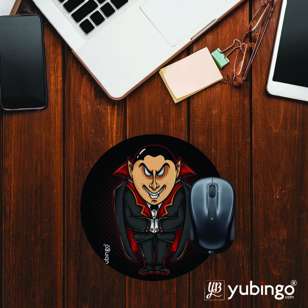 Funny Vampire Mouse Pad (Round)-Image2