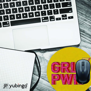 Girl Power Mouse Pad (Round)-Image4