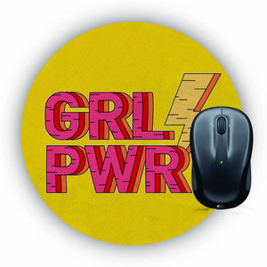 Girl Power Mouse Pad (Round)