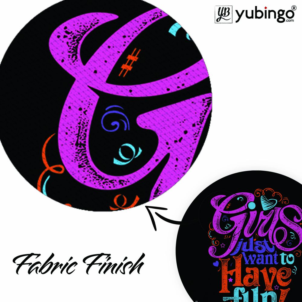 Girls Want to Have Fun Mouse Pad (Round)-Image3