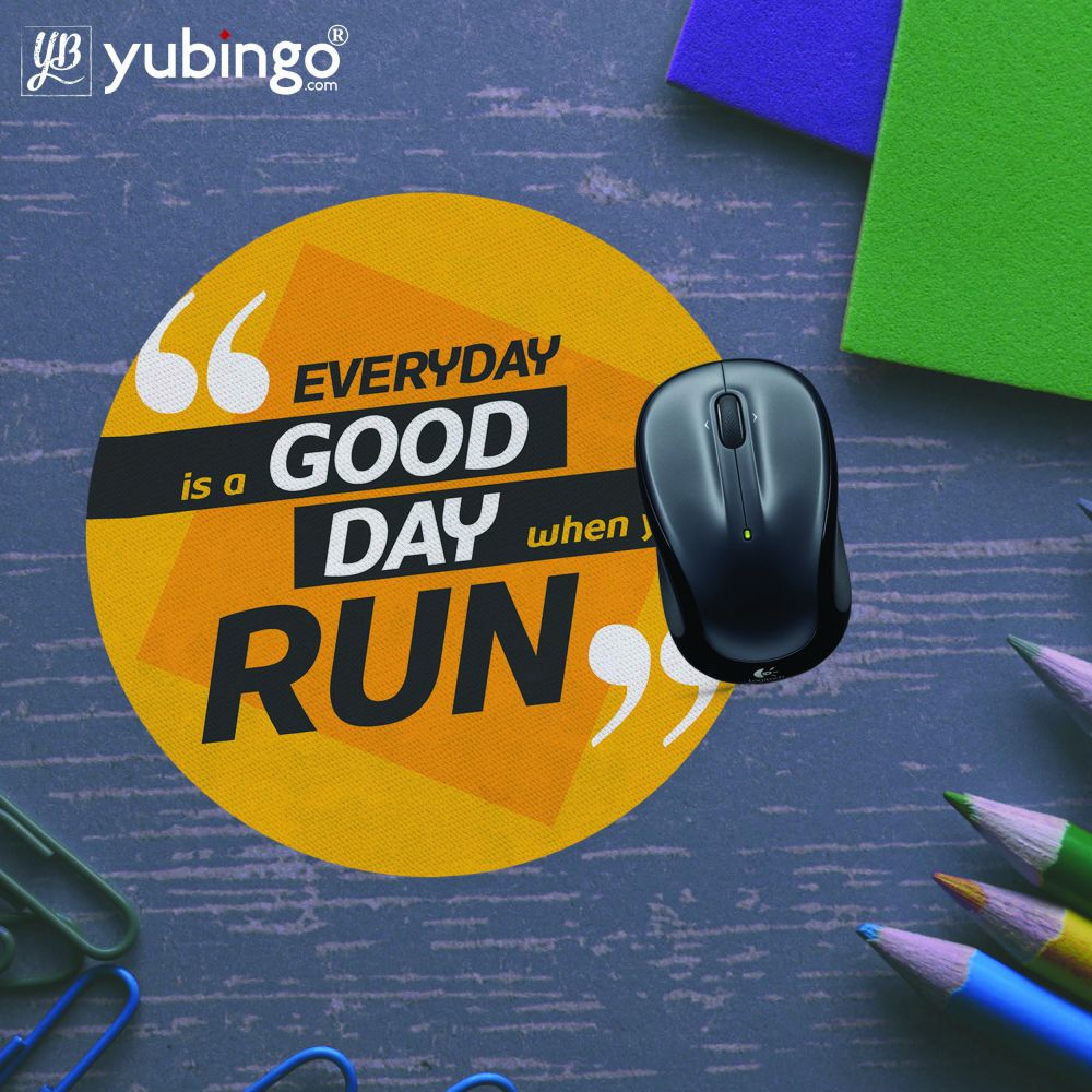 Good Day to Run Mouse Pad (Round)-Image5