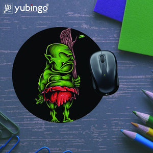 Green Monster Mouse Pad (Round)-Image5