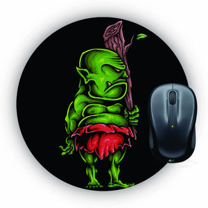 Green Monster Mouse Pad (Round)